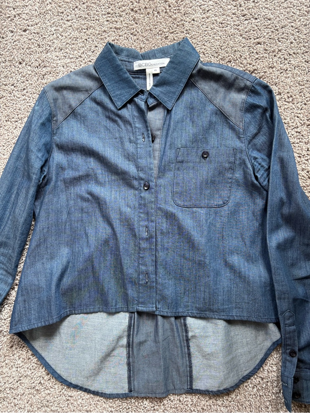 BCBGeneration Button-Down Shirt in Blue